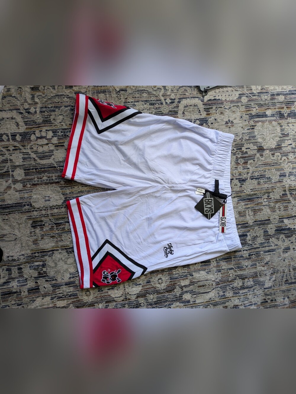 NWT Lucky Charm x BKYS White Mesh Basketball Shorts Size 3XL Streetwear